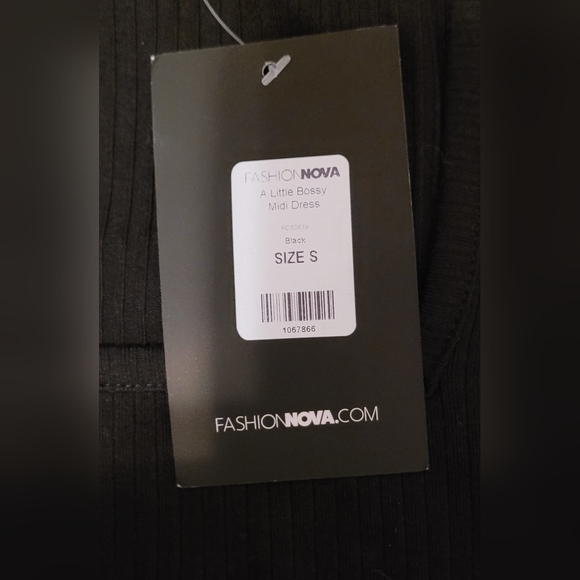 Fashion Nova "A Little Bossy Midi Dress" Black- Size: Small- NEW with Tags!!!! - Picture 10 of 11